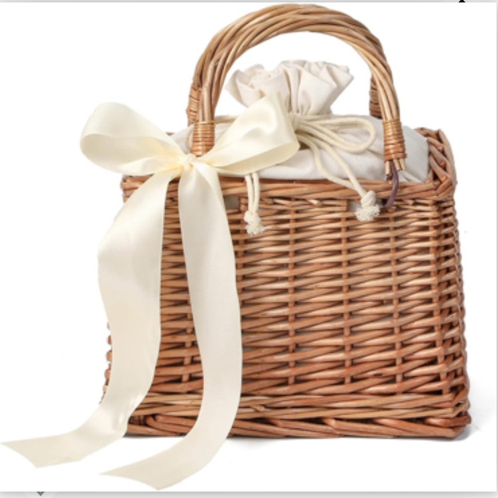 Wicker Bag Straw Beach Rattan Clutch Bamboo Cage Basket Purse